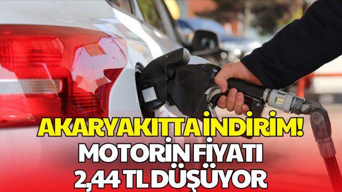 Motorine İndirim Geliyor! Salı Gününden İtibaren Geçerli Olacak